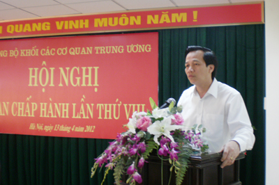 ກອງປະຊຸມຄະນະບໍລິຫານງານຄັ້ງທີ 8, ອົງຄະນະພັກບັນດາອົງການສູນກາງ.